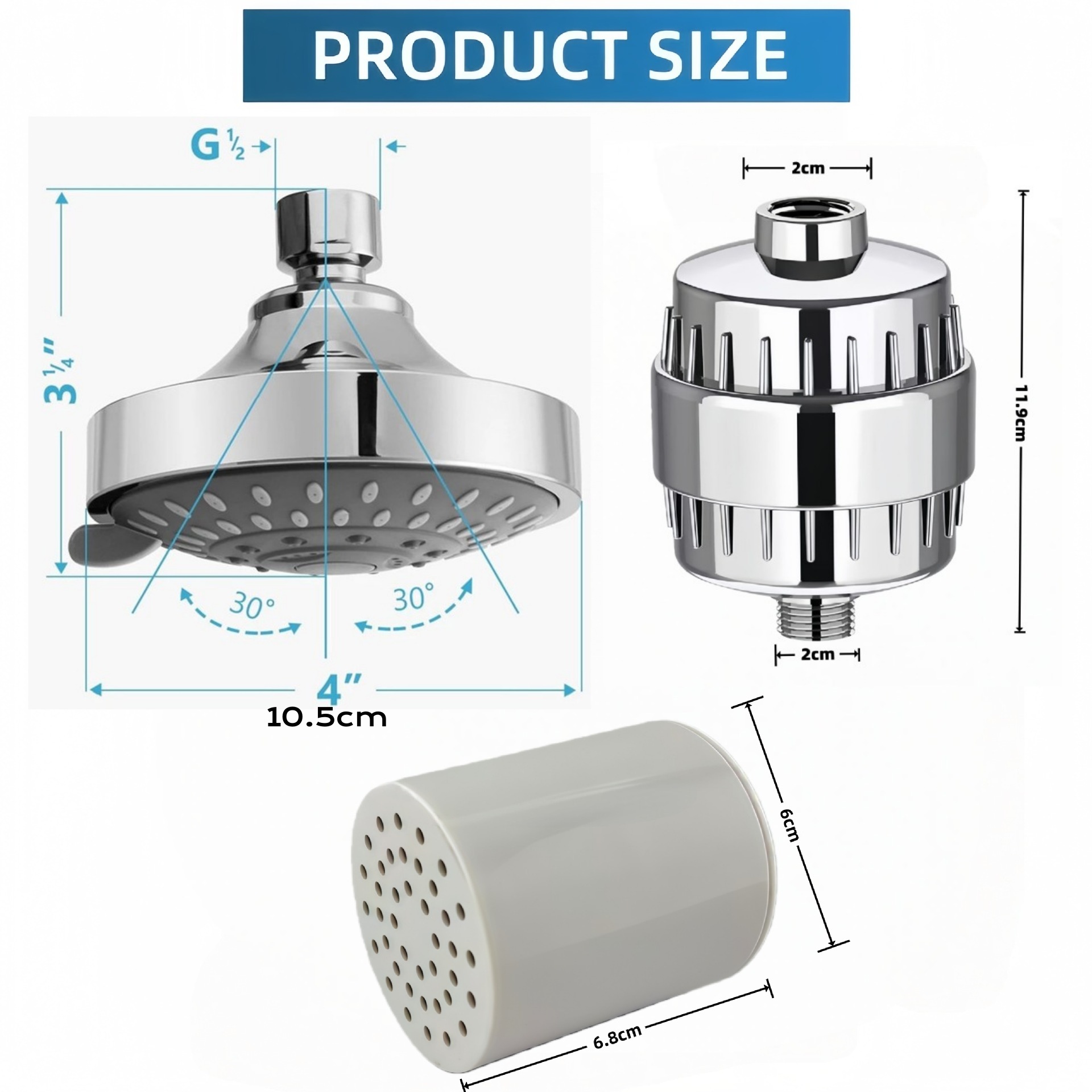 15/20/25/30 Layer Filter Stage - Shower Valve Cartridge recension och pris