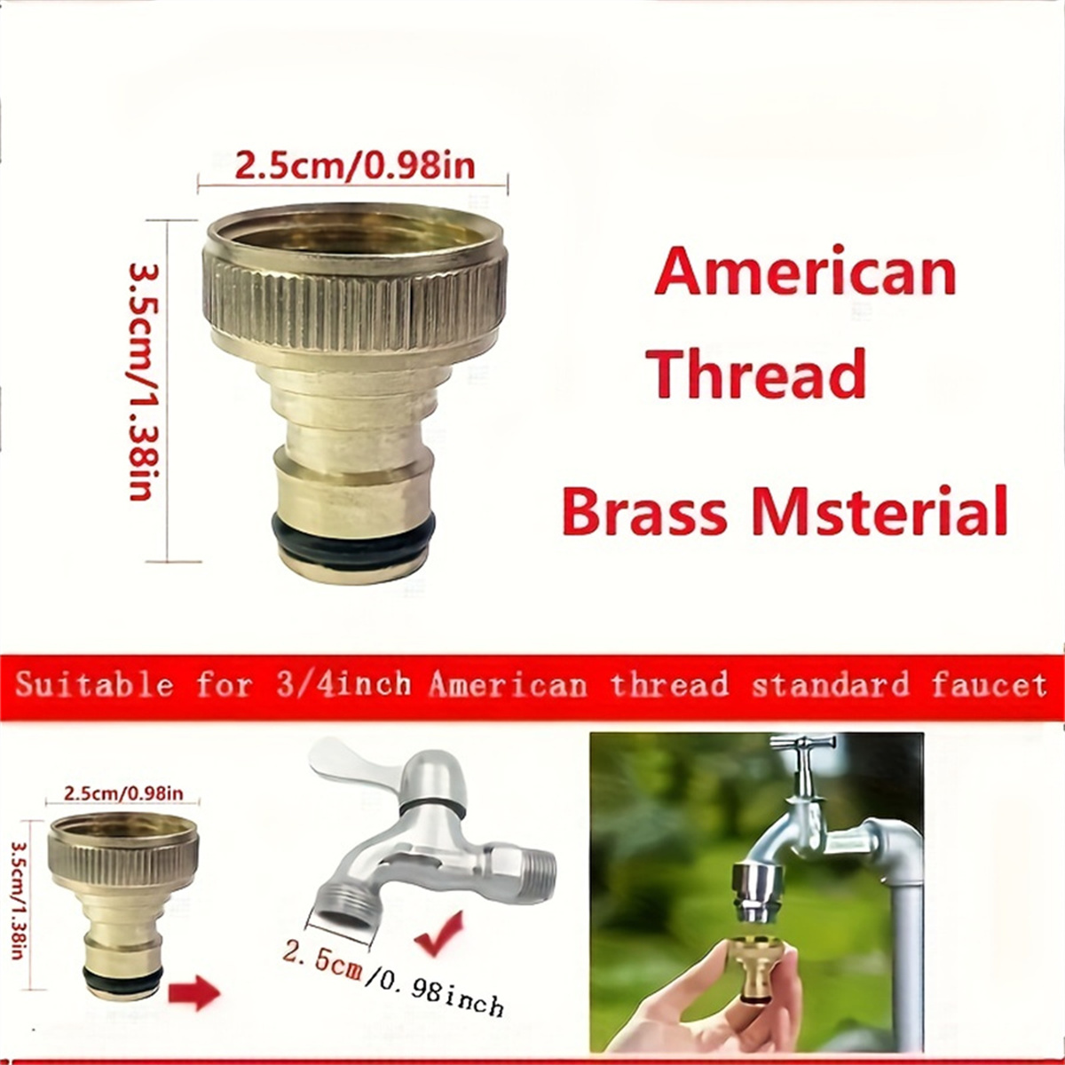 3/4 inch Threaded Garden Water - Compression Fitting Brass recension och pris
