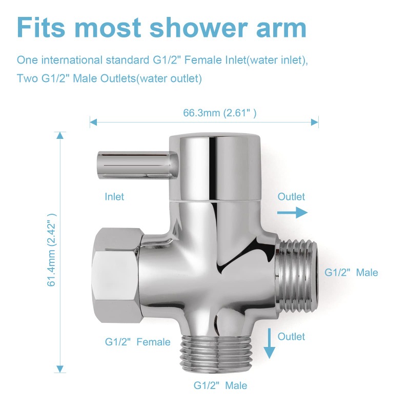 Brass Metal 3 Way Shower Head  - Shower Valve Cartridge recension och pris