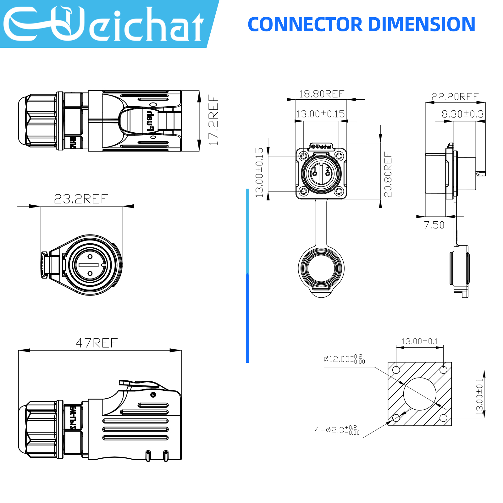 LP12 M12 IP68 Waterproof Outdo - Push Fit Connector recension och pris